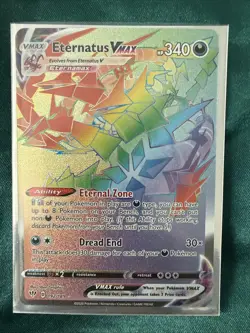 Pokemon TCG Eternatus VMAX Darkness Ablaze 192/189 Rainbow Secret Rare Card - Image 2