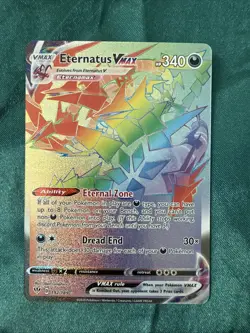 Pokemon TCG Eternatus VMAX Darkness Ablaze 192/189 Rainbow Secret Rare Card - Image 3