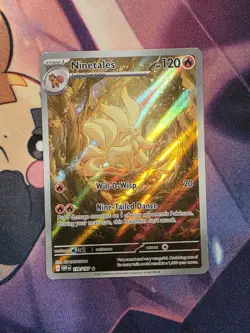 Pokemon Card Ninetails 199/197 Obsidian Flames Full Art Secret Rare NM - Image 1