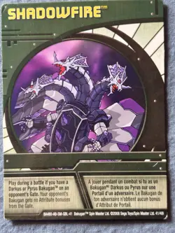 Bakugan Battle Brawlers |Shadowfire🟢 Green Ability Card|Darkus Hydranoid 41/48i - Image 2