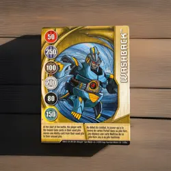 Bakugan New Vestroia Washback 🥇Gold Gate Card 13/48q Aquos Elico - Image 1