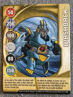 Bakugan New Vestroia Washback 🥇Gold Gate Card 13/48q Aquos Elico - Image 3