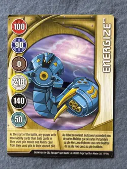 Bakugan New Vestroia | Energize 🥇 Gold Gate Card | Ventus 💨 Brachium | 14/48q - Image 3