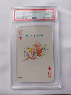 2000 POKEMON GOLD VERSION PLAYING CARDS #129 MAGIKARP 6 OF DIAMONDS PSA10 - Image 4