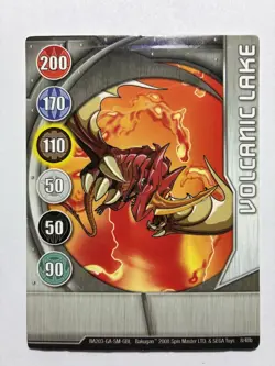 Bakugan Card - Volcanic Lake- Silver Gate Card - BA203 - 8/48b - 2008 - Image 1