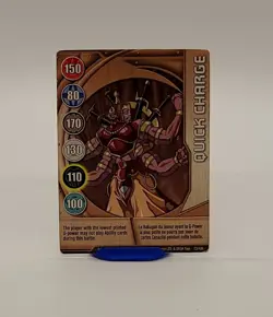 BAKUGAN Battle Brawler "QUICK CHARGE" Metal Card 23/48b BA218 2008 - Image 1