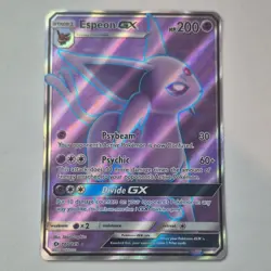 Pokemon Espeon GX Full Art 140/149 SM Base Set Ultra Rare Holo 200 HP Card - Image 1