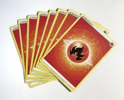 2022 Pokemon TCG 8X Basic Fire Energy Cards - Image 1