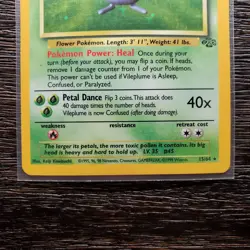Vileplume - 15/64 - Pokemon Jungle Unlimited Holo Rare Card WOTC Lightly Played - Image 3