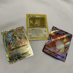 Pokemon TCG Holo Card Lot - Charizard, Raichu, M Charizard EX (3 Cards) - Image 1