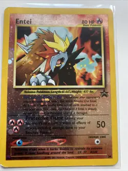 Pokemon Card - Entei - Reverse Holo - Black Star Promo #34 - Image 1