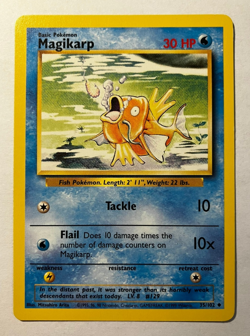 Magikarp 35/102 Base Set Pokemon Card NM Vintage - Image 1