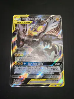Pokemon Pikachu & Zekrom GX SM168 Sm Promo TAG TEAM Holo 240 HP Basic Card - Image 2