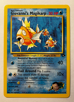 Giovanni's Magikarp 73/132 Gym Challenge Pokemon Card NM Vintage - Image 1