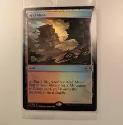 Arid Mesa - Prerelease New Sealed Foil Rare Fetch Land - Image 1