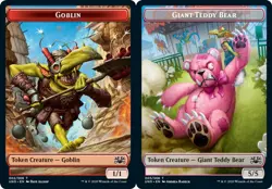 Goblin Token // Giant Teddy Bear Token NM, English MTG Unsanctioned - Image 1