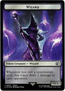 Bird (0017) / Wizard (0015) Double-Sided Token (Foil) - Final Fantasy - MTG - Image 2