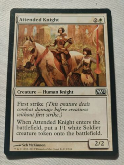 MTG Attended Knight Magic Card 2013 - Image 1