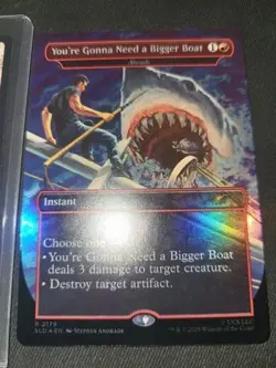 JAWS MINT! Abrade You're Gonna Need A Bigger Boat Rainbow FOIL MTG Secret Lair - Image 1