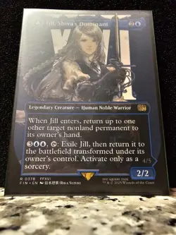 Final Fantasy MTG - Jill, Shiva's Dominant Borderless Rare Non-Foil (Near Mint) - Image 1