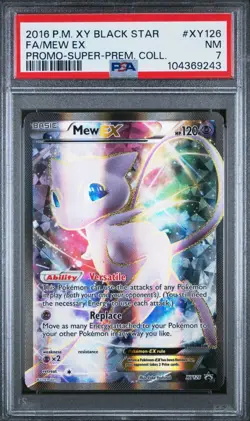 2016 POKEMON XY PROMO SUPER-PREMIUM COLLECTION #XY126 FULL ART/MEW EX PSA 7 - Image 1