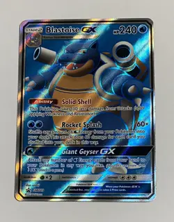 2019 Pokemon Black Star Promo Blastoise GX Full Art #SM189 NM - Image 1