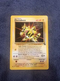 Electabuzz ~ Pokemon 1st Movie Vintage #2 WB Black Star Promo Stamped ~ NM/ LP - Image 1