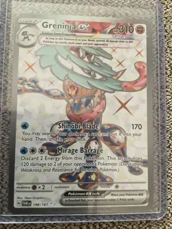 Greninja ex 198/167 Scarlet & Violet Twilight Masquerade Pokemon TCG - NM - Image 1