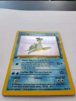 Lapras - 10/62 - HOLO - 1st EDITION - Fossil - Pokemon TCG - Played - Rare - Image 2