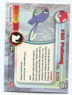 POKEMON TOPPS POLIWAG #60 NM - Image 2
