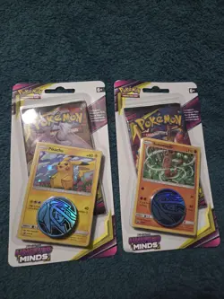 Pokemon Unified Minds Pikachu & Sudowoodo Checklane Blisters Lot Of 2 Sealed - Image 1
