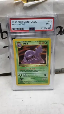 1999 MUK HOLO RARE FOSSIL POKEMON TCG PSA 9 MINT #13/62 - Image 2