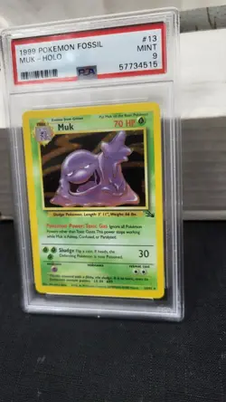 1999 MUK HOLO RARE FOSSIL POKEMON TCG PSA 9 MINT #13/62 - Image 3