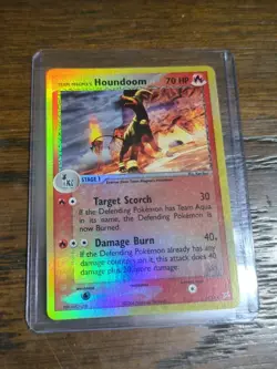 Team Magma's Houndoom 34/95-Team Magma vs Team Aqua Reverse Holo- Pokemon TCG-LP - Image 1