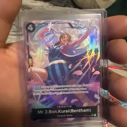 Mr.2 Bon.Kurei (Bentham) One piece TCG OP14-091 Alternate Art Azure Sea’s Seven - Image 1