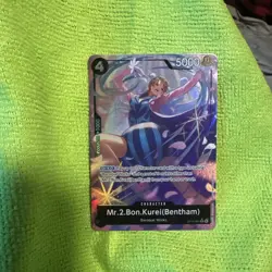 Mr.2 Bon.Kurei (Bentham) One piece TCG OP14-091 Alternate Art Azure Sea’s Seven - Image 3