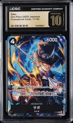 2025 ONE PIECE - PROMO CARDS JPN #P-105 SABO CGC 10 PERFECT - Image 1