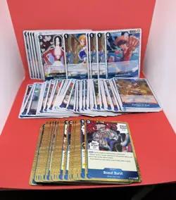One Piece TCG All Blue All Foil Rare Common Uncommon Event Lot 103 card Nami Boa - Image 1
