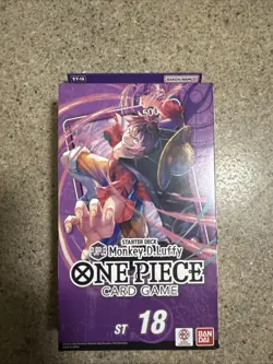 One Piece TCG - STARTER DECK PURPLE Monkey.D.Luffy [ST-18] (English) New Sealed - Image 1