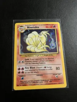 Ninetales 12/102 Base Set 1999 Pokemon Card Holo Rare Holofoil LP - Image 1
