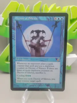 Decree of Silence Scourge PLD Blue Rare MAGIC THE GATHERING MTG CARD - Image 1