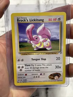 POKEMON Brock's Lickitung 41/132 -- Gym Heroes Vintage Nintendo NM/MT Card WOTC - Image 1