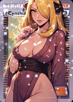 Cynthia - Pokemon - Waifu - Goddess - DIY - Full Art - Glossy - Trainer Card - Image 1