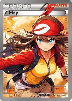 May Waifu Trainer Card | Pokemon Full Art Custom DIY Ecchi Sexy Anime Holo SAR - Image 1