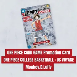 One Piece Monkey.D.Luffy (US) NCAAB Promo Card + St. John’s Poster PRESALE !! - Image 2