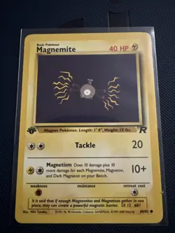 MAGNEMITE - 60/82 - 1st Edition Team Rocket - Pokemon Card - LP+ - Image 1