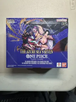 On HAND ONE PIECE CARD GAME AZURE SEA'S SEVEN BOOSTER BOX OP14 ENGLISH Sealed - Image 1