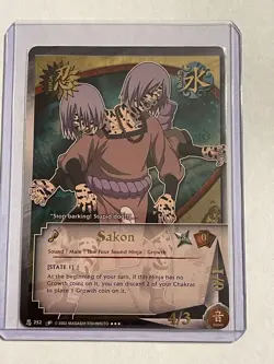 Naruto Card 252 - Sakon - Super Rare - First Edition - Holo Foil Card - NM - Image 1