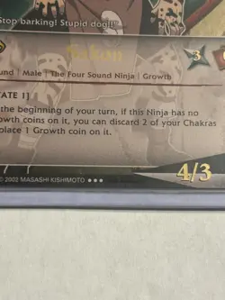 Naruto Card 252 - Sakon - Super Rare - First Edition - Holo Foil Card - NM - Image 3