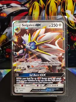 Solgaleo GX SM16 Sun & Moon Black Star Promo Ultra Rare Pokemon Card - LP - Image 1